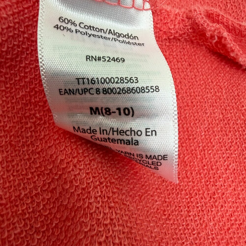 Women's Lightweight Oversized Time & Tru Sweatshirt Orange Size Medium - Picture 6 of 6